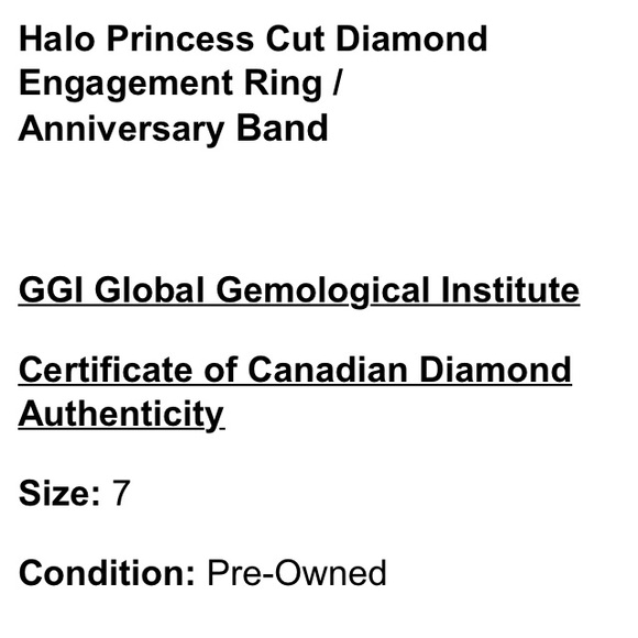 14K 0.36CT Diamond Ring Halo Princess Cut Littman Jewelers CLEANED & POLISHED - Picture 12 of 15